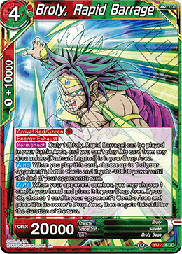 Broly, Rapid Barrage - Assault of the Saiyans - Uncommon - BT7-116
