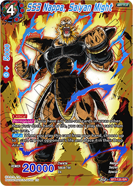 SS3 Nappa, Saiyan Might - Assault of the Saiyans - Infinite Saiyan Rare - BT7-125