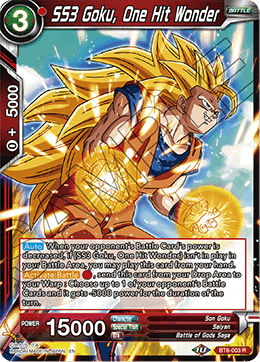 SS3 Goku, One Hit Wonder - Malicious Machinations - Rare - BT8-003