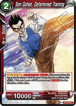 Son Gohan, Determined Training - Malicious Machinations - Common - BT8-005