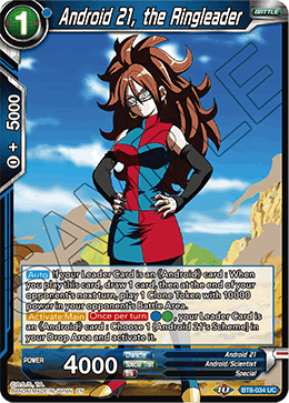 Android 21, the Ringleader - Malicious Machinations - Uncommon - BT8-034