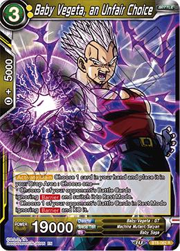 Baby Vegeta, an Unfair Choice - Malicious Machinations - Rare - BT8-082