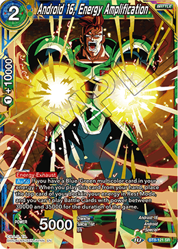 Android 16, Energy Amplification - Malicious Machinations - Super Rare - BT8-121