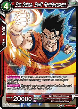 Son Gohan, Swift Reinforcement - Universal Onslaught - Common - BT9-010