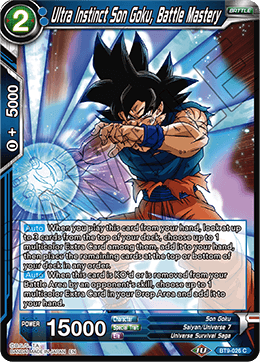 Ultra Instinct Son Goku, Battle Mastery - Universal Onslaught - Common - BT9-026
