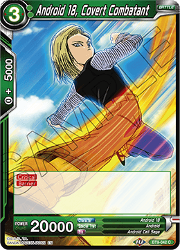 Android 18, Covert Combatant - Universal Onslaught - Common - BT9-042
