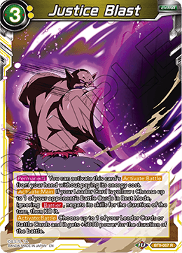 Justice Blast - Universal Onslaught - Rare - BT9-067