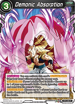 Demonic Absorption - Universal Onslaught - Rare - BT9-086