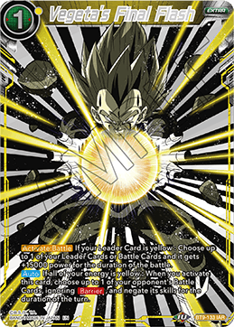 Vegeta's Final Flash - Universal Onslaught - Iconic Attack Rare - BT9-133