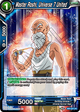 Master Roshi, Universe 7 United - Draft Box 04 - Dragon Brawl - Uncommon - DB1-027