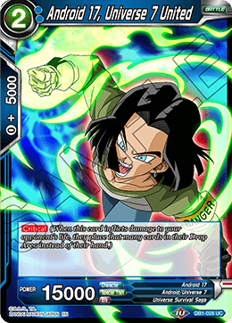 Android 17, Universe 7 United - Draft Box 04 - Dragon Brawl - Uncommon - DB1-028