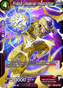 Frieza, Imperial Inspiration - Draft Box 05 - Divine Multiverse - Super Rare - DB2-007