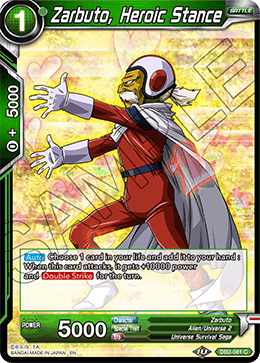 Zarbuto, Heroic Stance (Reprint) - Battle Evolution Booster - Common - DB2-081