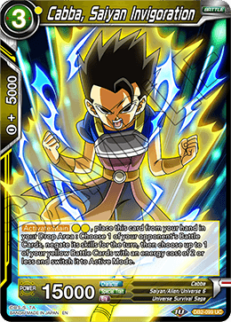 Cabba, Saiyan Invigoration - Draft Box 05 - Divine Multiverse - Uncommon - DB2-099