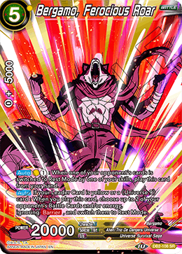 Bergamo, Ferocious Roar - Draft Box 05 - Divine Multiverse - Super Rare - DB2-108