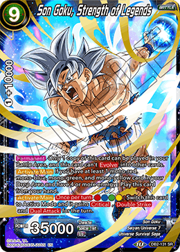 Son Goku, Strength of Legends - Draft Box 05 - Divine Multiverse - Super Rare - DB2-131