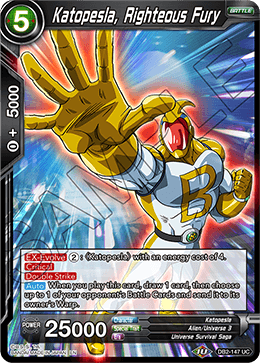 Katopesla, Righteous Fury (Reprint) - Battle Evolution Booster - Uncommon - DB2-147