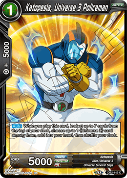 Katopesla, Universe 3 Policeman (Reprint) - Battle Evolution Booster - Common - DB2-149