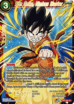 Son Goku, Nimbus Master (Gold Stamped) - Mythic Booster - Super Rare - DB3-003