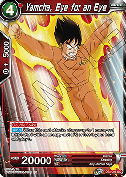 Yamcha, Eye for an Eye - Draft Box 06 - Giant Force - Uncommon - DB3-005