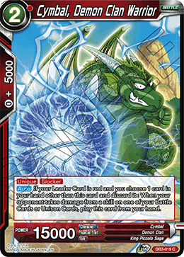 Cymbal, Demon Clan Warrior - Draft Box 06 - Giant Force - Common - DB3-019