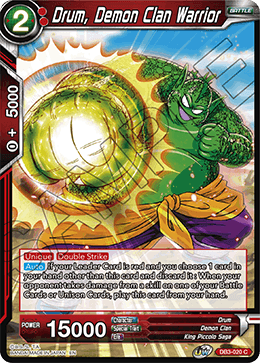 Drum, Demon Clan Warrior - Draft Box 06 - Giant Force - Common - DB3-020