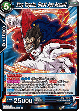 King Vegeta, Great Ape Assault - Draft Box 06 - Giant Force - Common - DB3-030