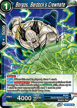 Borgos, Bardock's Crewmate - Draft Box 06 - Giant Force - Uncommon - DB3-040