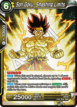Son Goku, Smashing Limits - Draft Box 06 - Giant Force - Common - DB3-078