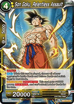 Son Goku, Relentless Assault - Draft Box 06 - Giant Force - Uncommon - DB3-079