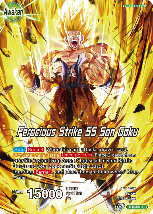 Son Goku // Ferocious Strike SS Son Goku - Theme Selection: History of Son Goku - Uncommon - BT10-060