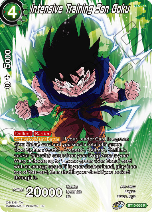 Intensive Training Son Goku - Theme Selection: History of Son Goku - Rare - BT10-066