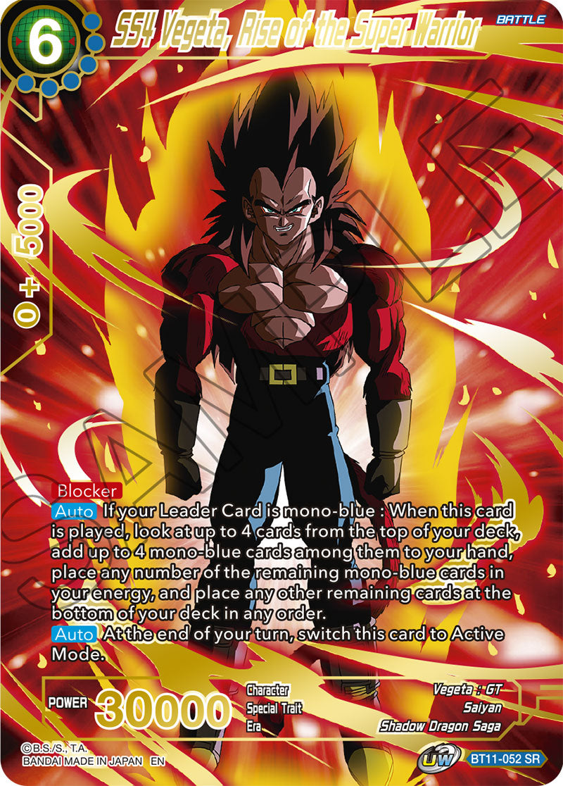 SS4 Vegeta, Rise of the Super Warrior - Theme Selection: History of Vegeta - Super Rare - BT11-052