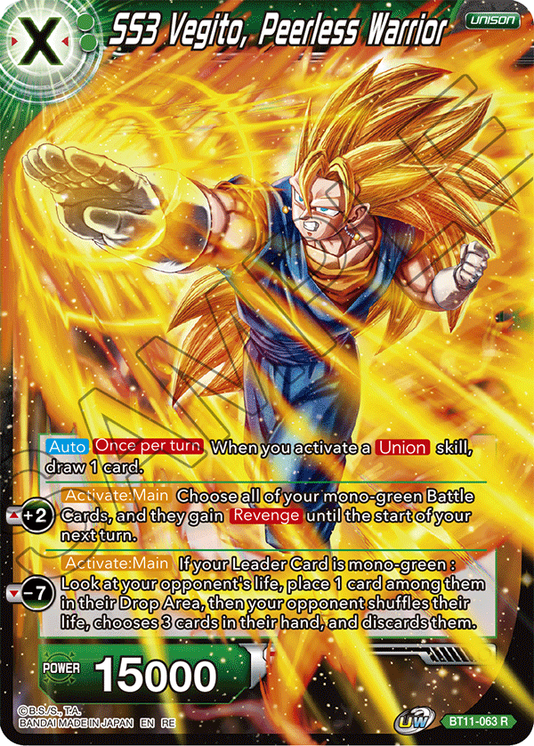 SS3 Vegito, Peerless Warrior (Silver Foil) - Expansion Deck Box Set 20: Ultimate Deck 2022 - Rare - BT11-063