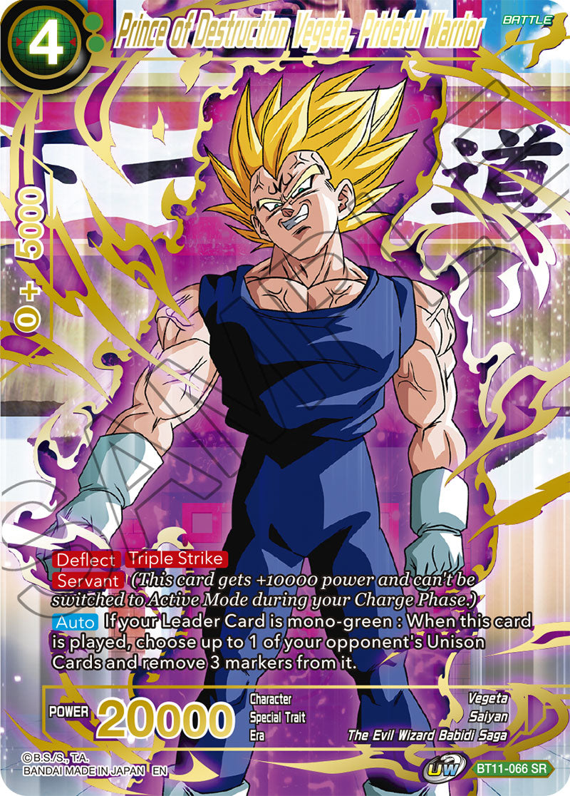 Prince of Destruction Vegeta, Prideful Warrior - Theme Selection: History of Vegeta - Super Rare - BT11-066