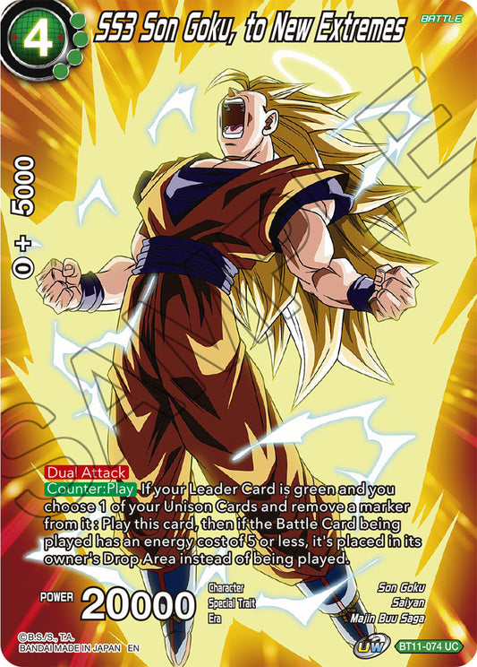SS3 Son Goku, to New Extremes - Theme Selection: History of Son Goku - Uncommon - BT11-074
