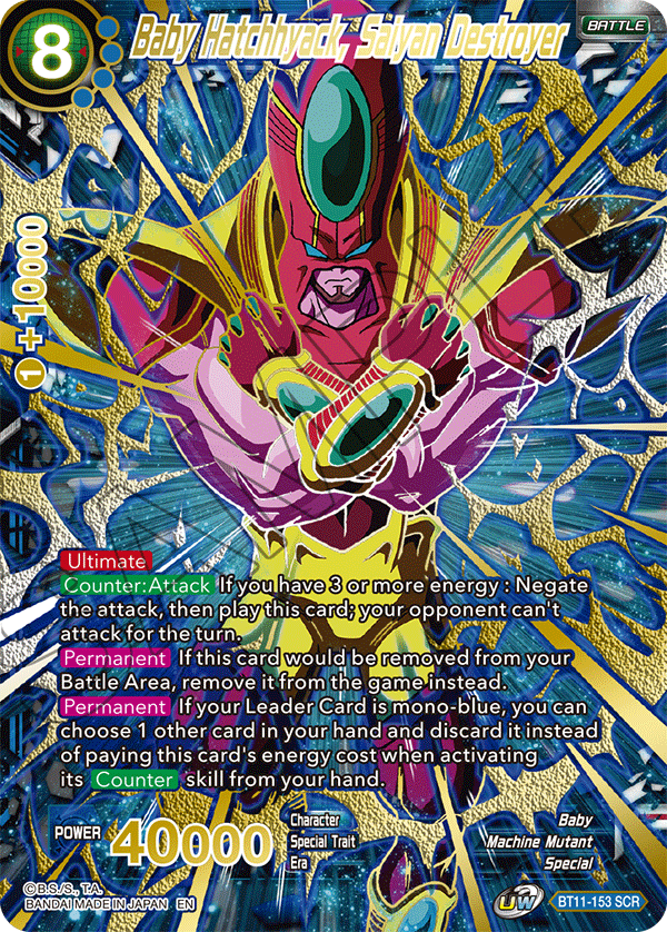 Baby Hatchhyack, Saiyan Destroyer (SCR) - 5th Anniversary Set - Secret Rare - BT11-153