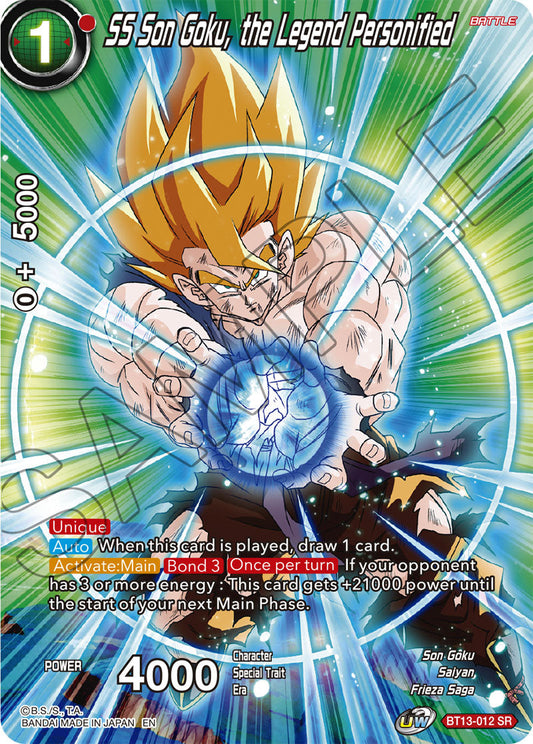 SS Son Goku, the Legend Personified - Theme Selection: History of Son Goku - Super Rare - BT13-012