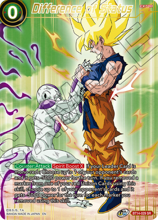 Difference of Status - Theme Selection: History of Son Goku - Super Rare - BT14-029