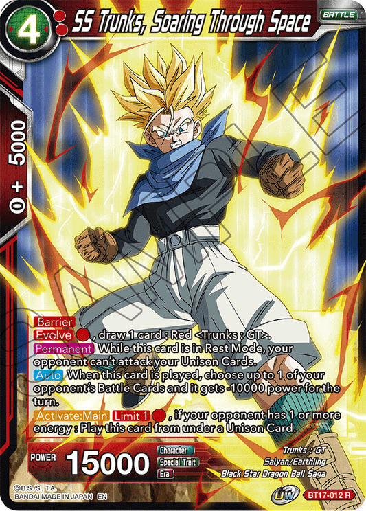 SS Trunks, Soaring Through Space - Ultimate Squad - Rare - BT17-012