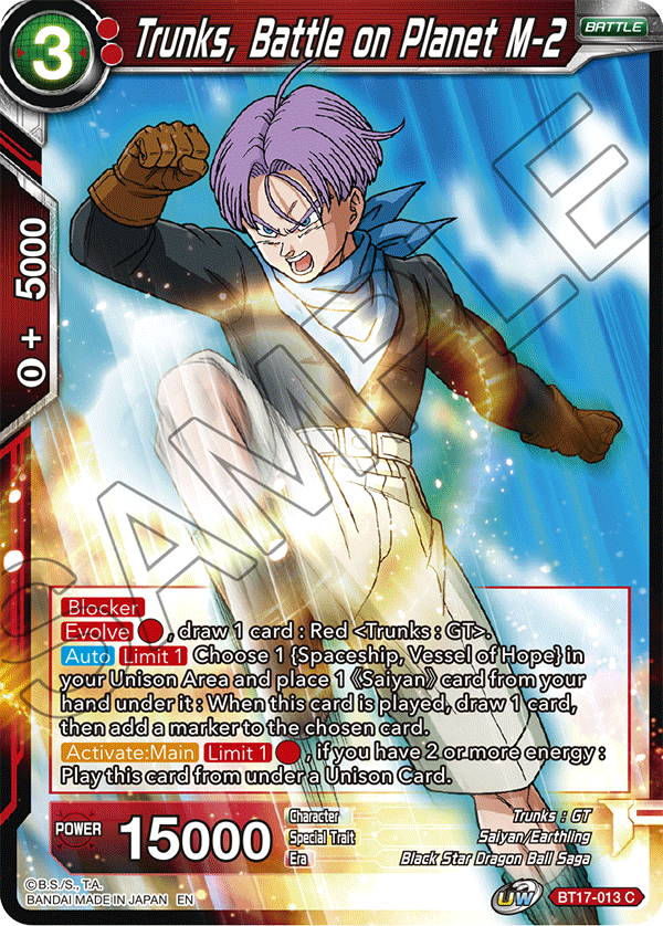 Trunks, Battle on Planet M-2 - Ultimate Squad - Common - BT17-013