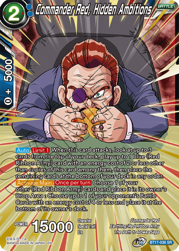 Commander Red, Hidden Ambitions - Ultimate Squad - Super Rare - BT17-036