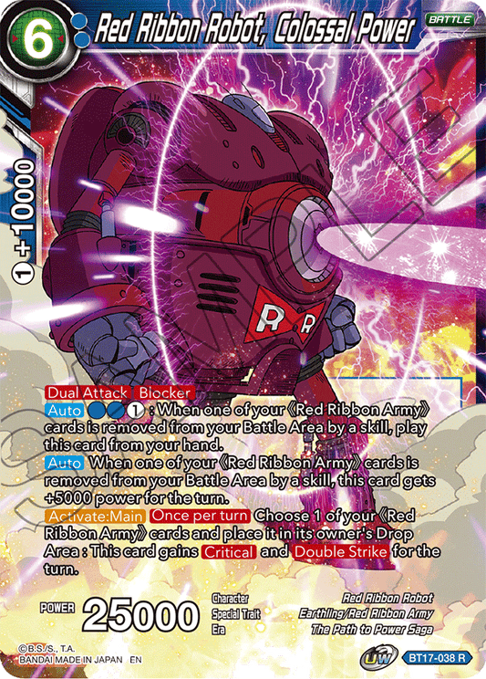 Red Ribbon Robot, Colossal Power - Ultimate Squad - Rare - BT17-038