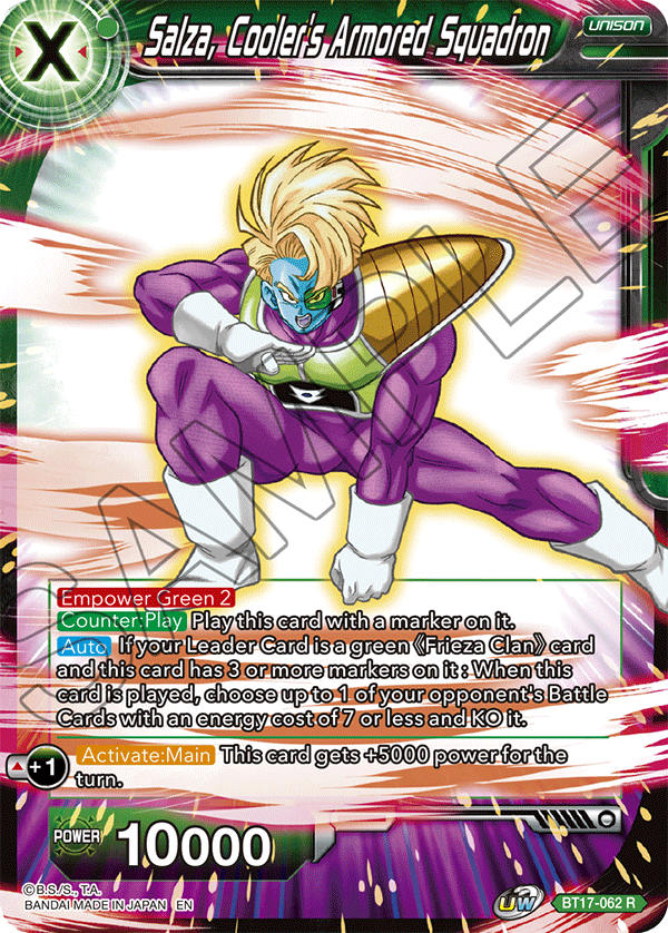 Salza, Cooler's Armored Squadron - Ultimate Squad - Rare - BT17-062