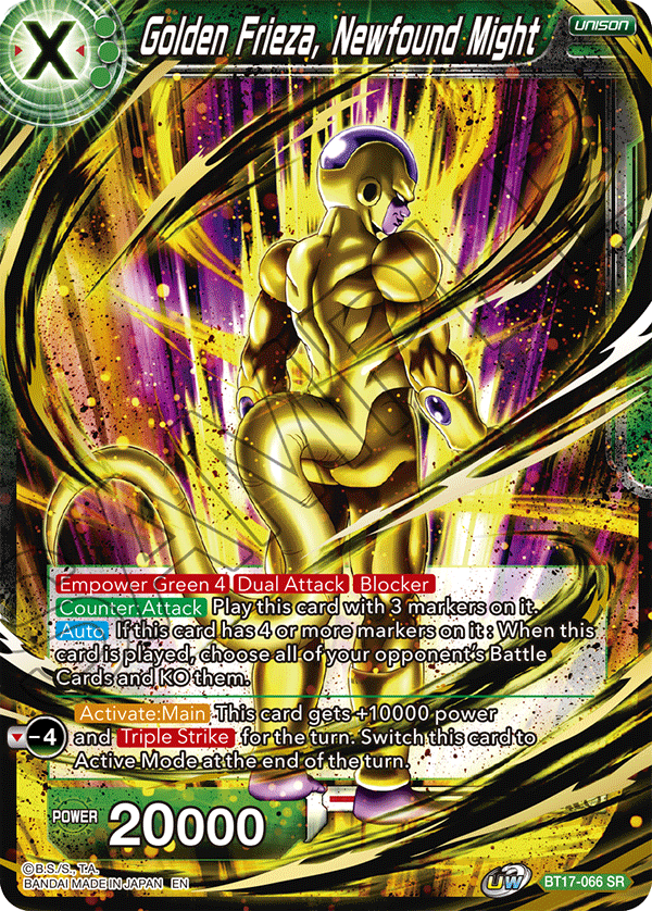 Golden Frieza, Newfound Might - Ultimate Squad - Super Rare - BT17-066