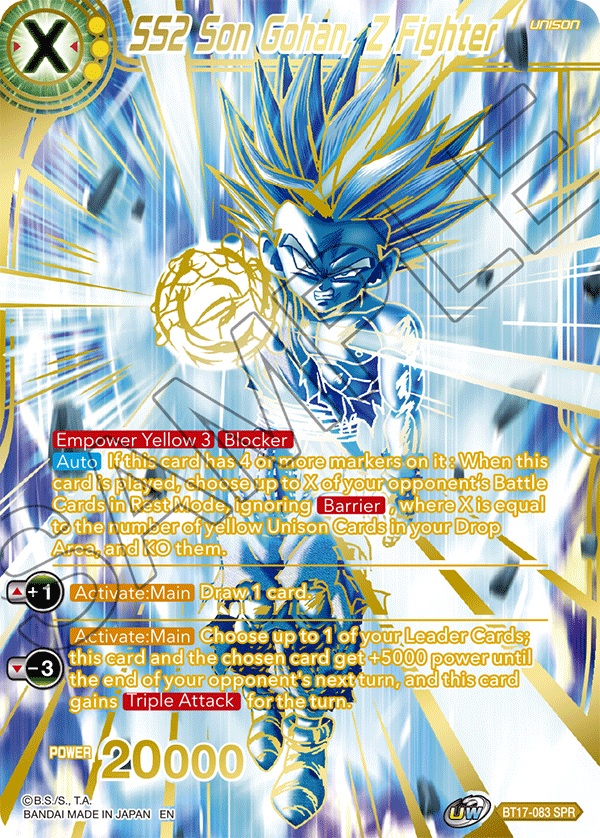 SS2 Son Gohan, Z Fighter (SPR) - Ultimate Squad - Special Rare - BT17-083