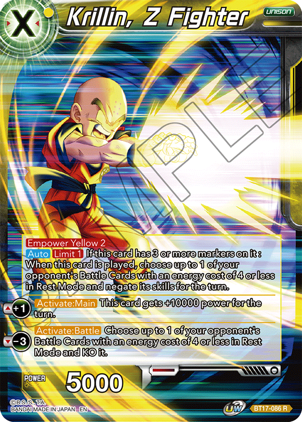 Krillin, Z Fighter - Ultimate Squad - Rare - BT17-086