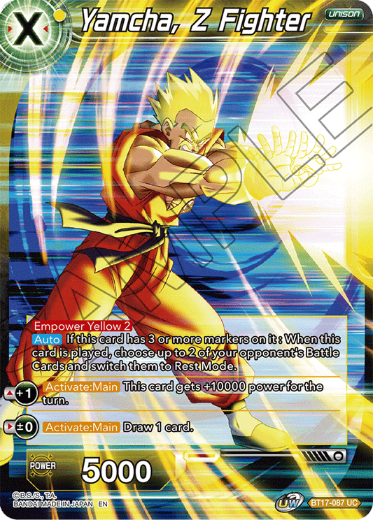 Yamcha, Z Fighter - Ultimate Squad - Uncommon - BT17-087