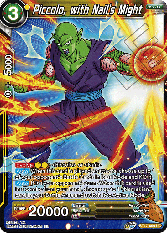 Piccolo, with Nail's Might - Ultimate Squad - Uncommon - BT17-090
