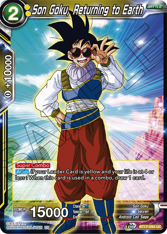 Son Goku, Returning to Earth - Ultimate Squad - Uncommon - BT17-094